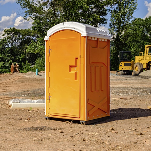 how often are the porta potties cleaned and serviced during a rental period in Ashmore IL